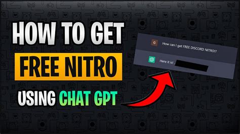 How To Get Free Discord Nitro Using Chat Gpt Youtube