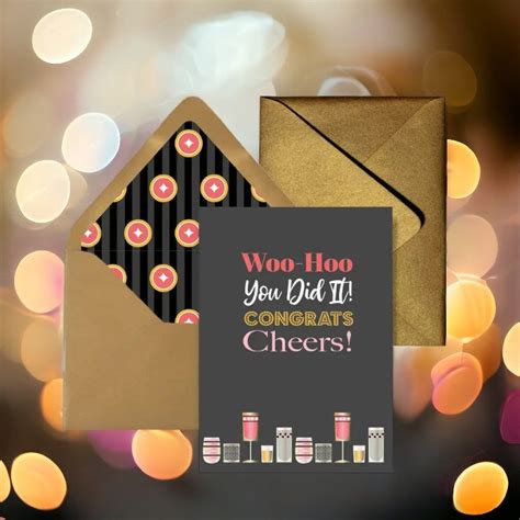 Woohoo You Did It! Congrats, Cheers! - Congratulations Greeting Card – Mellow Monkey