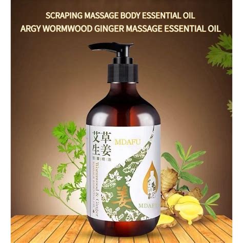 Sg Stock Wormwood Ginger Scraping Gua Sha Massage Essential Oil Ml