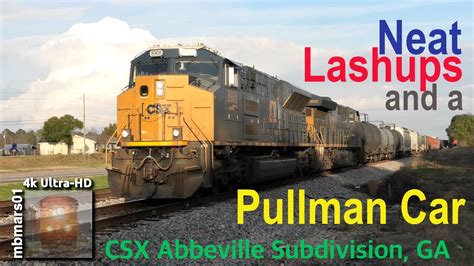 M K Neat Lashups And A Pullman Car Csx Abbeville Subdivision Ga