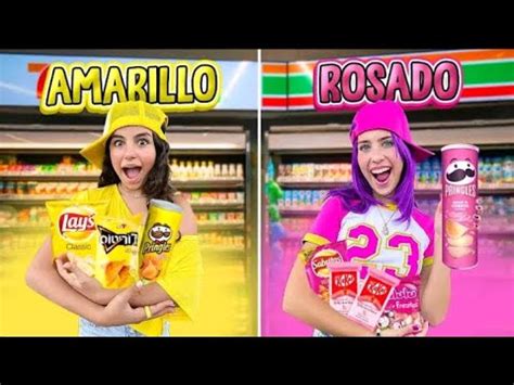 Comiendo En Gasolineras Con Un Solo Color Por Horas Abbi Gim Youtube