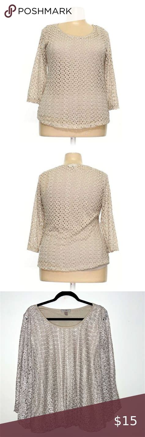 Roz Ali Gold Sheer Knit Blouse Roz Ali Clothes Design Gold Sheers