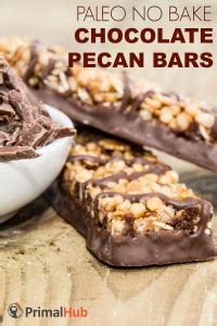 Paleo No Bake Chocolate Pecan Bars Primal Hub