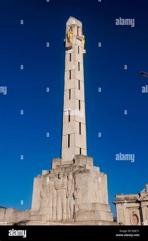 The World War I Memorial Monument On The Martelarenplein In Leuven