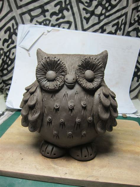 Playing With Clay Clay Owl Keramik Eule Tontauben