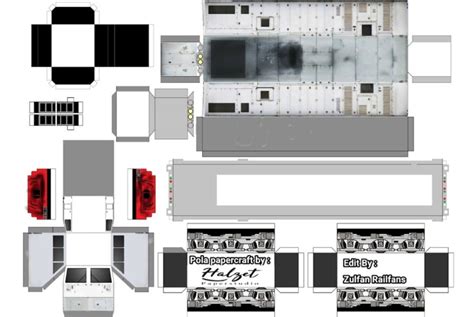 Papercraft Cc Polos Kerajinan Kertas Pembuatan Pola Lokomotif