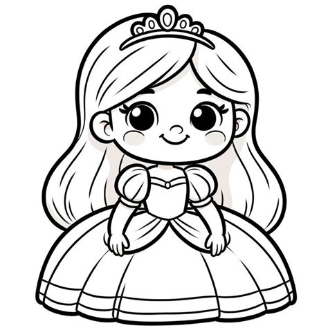 Princess Coloring Pages Printable Painting Template In