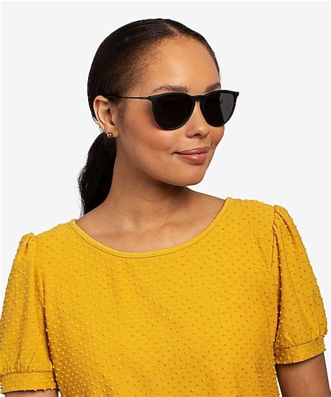 Ray Ban Rb4171 Erika Oval Tortoise Frame Sunglasses For