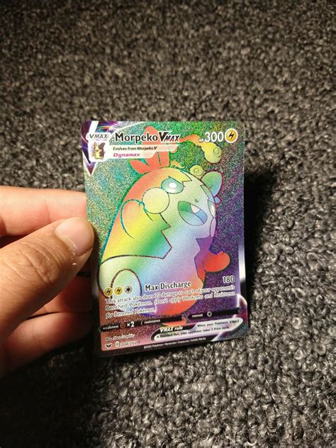 Morpeko Vmax Rainbow Secret Rare Sword Shield Pokemon Tcg