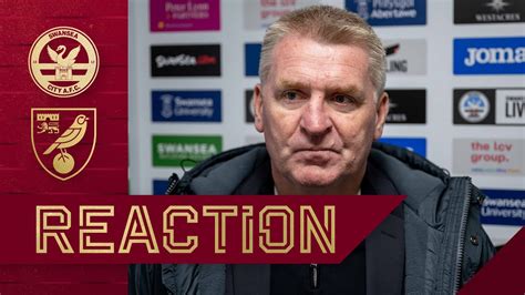 Reaction Swansea City 0 1 Norwich City Dean Smith Reaction Youtube