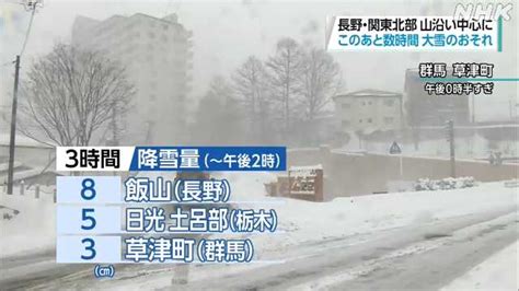 長野 関東北部 新潟 山沿い中心に大雪おそれ 交通影響警戒｜nhk 首都圏のニュース