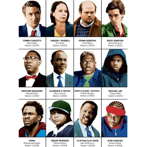 Art-Poster Pop - The Wire characters, by Olivier Bourdereau