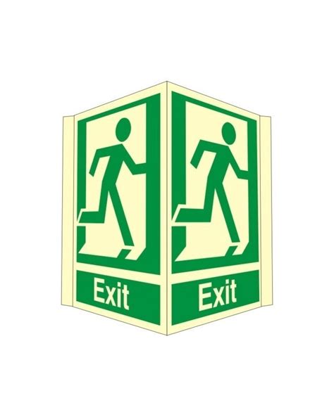 Photoluminescent Exit Projecting Sign