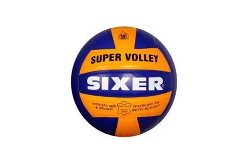 Blue Sixer Volleyball Leather Pasted Super Volley For Play Size