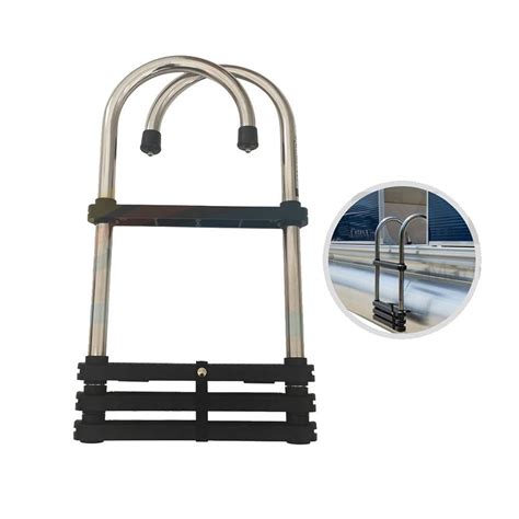 Buy Boat Ladder 4 Step Telescopic Marine Boat Ladders Folding Pontoon