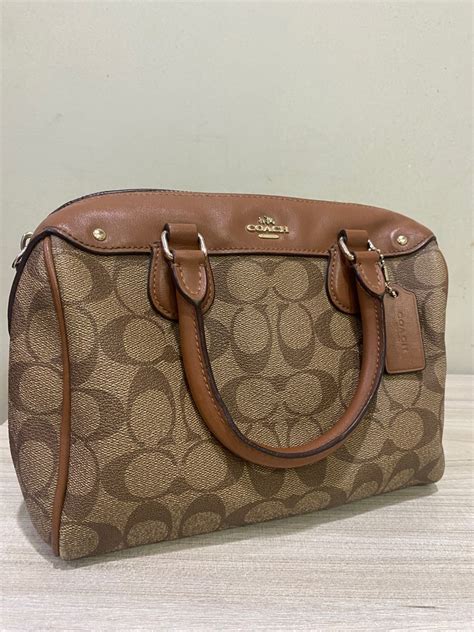 Coach Signature Mini Bennett Satchel Khaki Saddle Authentic Barang