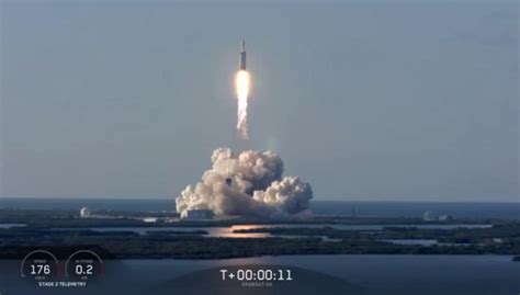 Spacex重型猎鹰火箭升空 系首次商业发射 爱云资讯