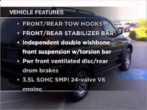 2001 Mitsubishi Montero Sport XS McKinney TX YouTube