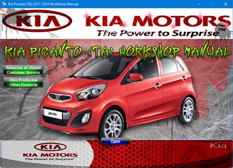 Kia Picanto Ta 2011 2014 Manual De Taller Y Reparacion