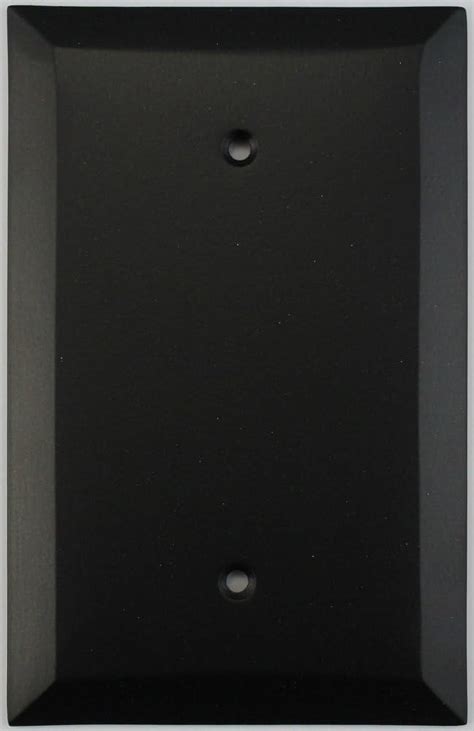 Jumbo Black Switch Plates 1 Gang Blank