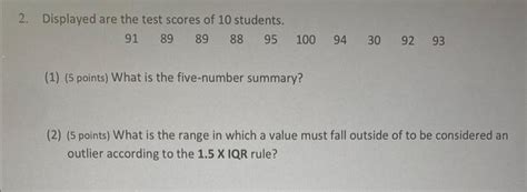 Solved 2 5 Points What Is The Range In Which A Value