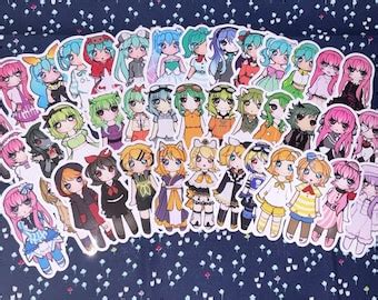 Vocaloid Holographic And Vinyl Stickers Kawaii Weatherproof Laminated