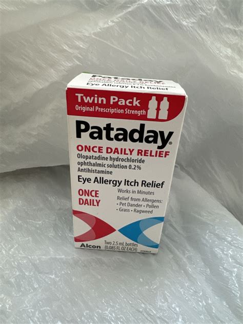 Twin Pack Alcon Pataday Once Daily Relief Eye Allergy Itch Relief