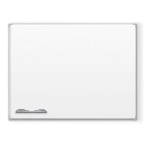 Porcelain Plain Whiteboard Ultra Trim Frame Silver All Dry Erase