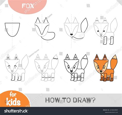 219 Draw Fox Step By Step Images, Stock Photos & Vectors | Shutterstock