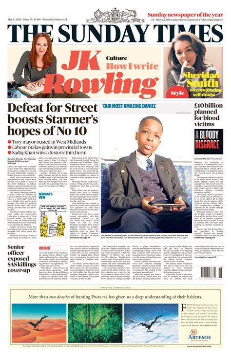 Sunday Times Front Page Th Of May Tomorrow S Papers Today