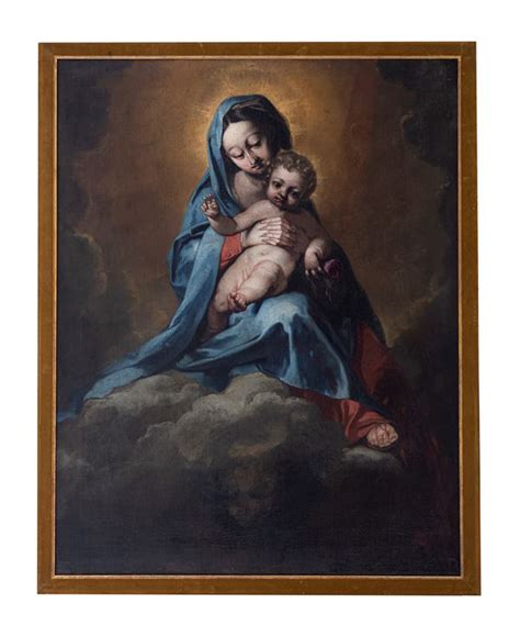 Federico Barocci Madonna Con Bambino Olio Su Tela Asta Old