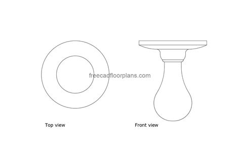 Simple Light Bulb - Free CAD Drawings