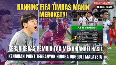 MAKIN MEROKET TIMNAS INDONESIA TOREHKAN KENAIKAN POINT TERBANYAK