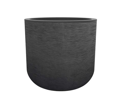 Pot De Fleurs Rond En Plastique Graphit Up Anthracite Cm Pot