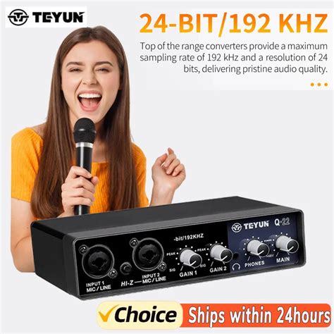 Teyun Q Audio Interface Sound Table Live Recording Of Electric Guitar