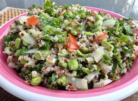 Quinoa Kale Salad With Edamame Juggling With Julia