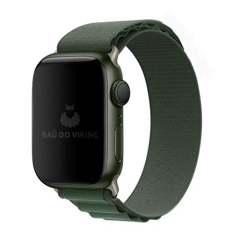 Pulseira Nylon Loop Alpinista Verde Compatível Apple Watch