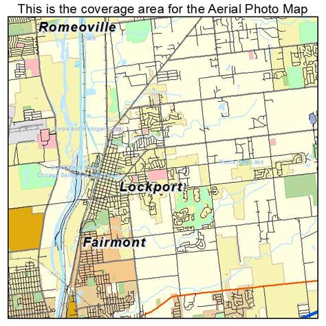 Aerial Photography Map of Lockport, IL Illinois