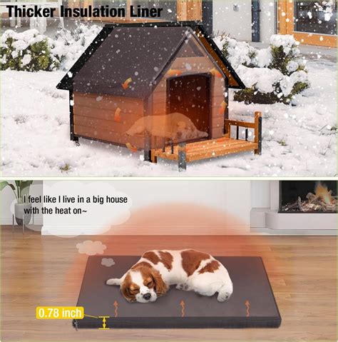 Aivituvin Winter-Proof Dog House with Insulated Liner, Weather ...