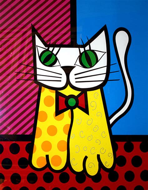 THE CAT BY ROMERO BRITTO - GRUN ART