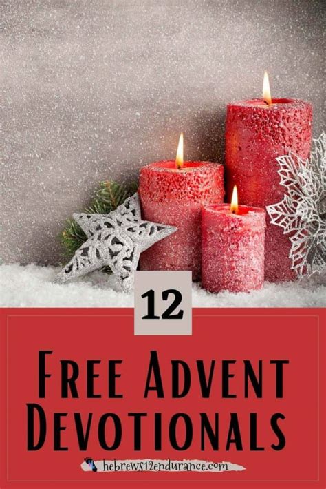 12 Free Advent Devotionals Hebrews 12 Endurance