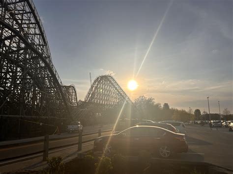 Gemini, [Cedar Point] at sunset : r/rollercoasters