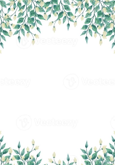 Watercolor floral BORDER FRAME png with transparent background 21462726 PNG