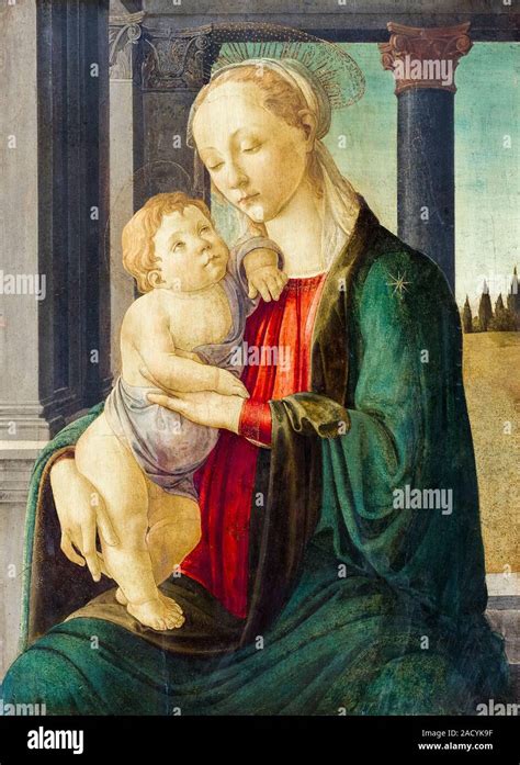 Sandro Botticelli Vierge Et L Enfant Peinture Circa Photo Stock