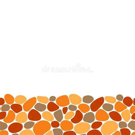 Cobblestone Paving Seamless Pattern Vector Illustration Pebble