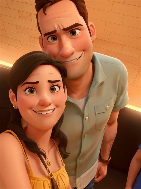 Pareja De Hombre Y Mujer Al Estilo Disney Pixar Alta Calidad Mejor