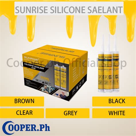 Sunrise Silicone Sealant Clear Brown Black White Grey Colored Lazada Ph