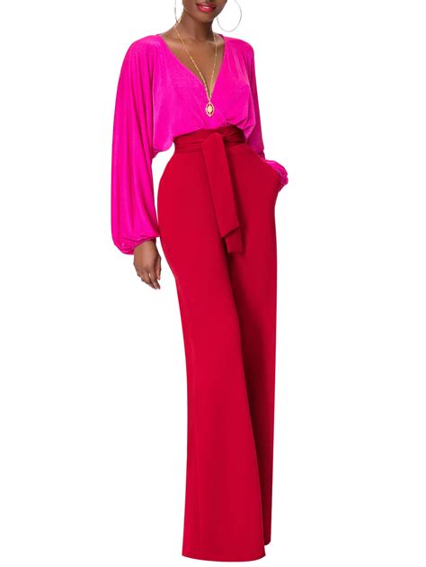 Wynée Deep Red Belted High Waist Pants Fksp