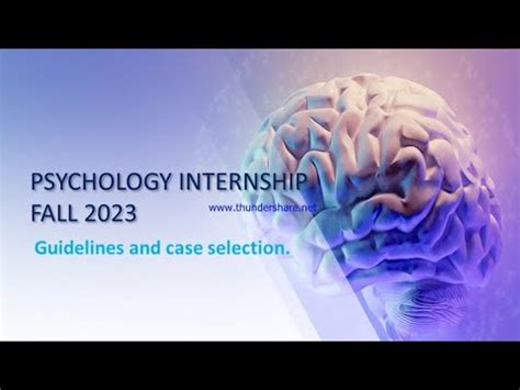 Psychology Internship PSYI619 Guidelines YouTube