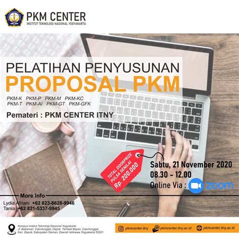 PELATIHAN PENYUSUNAN PROPOSAL PKM PKM CENTER ITNY